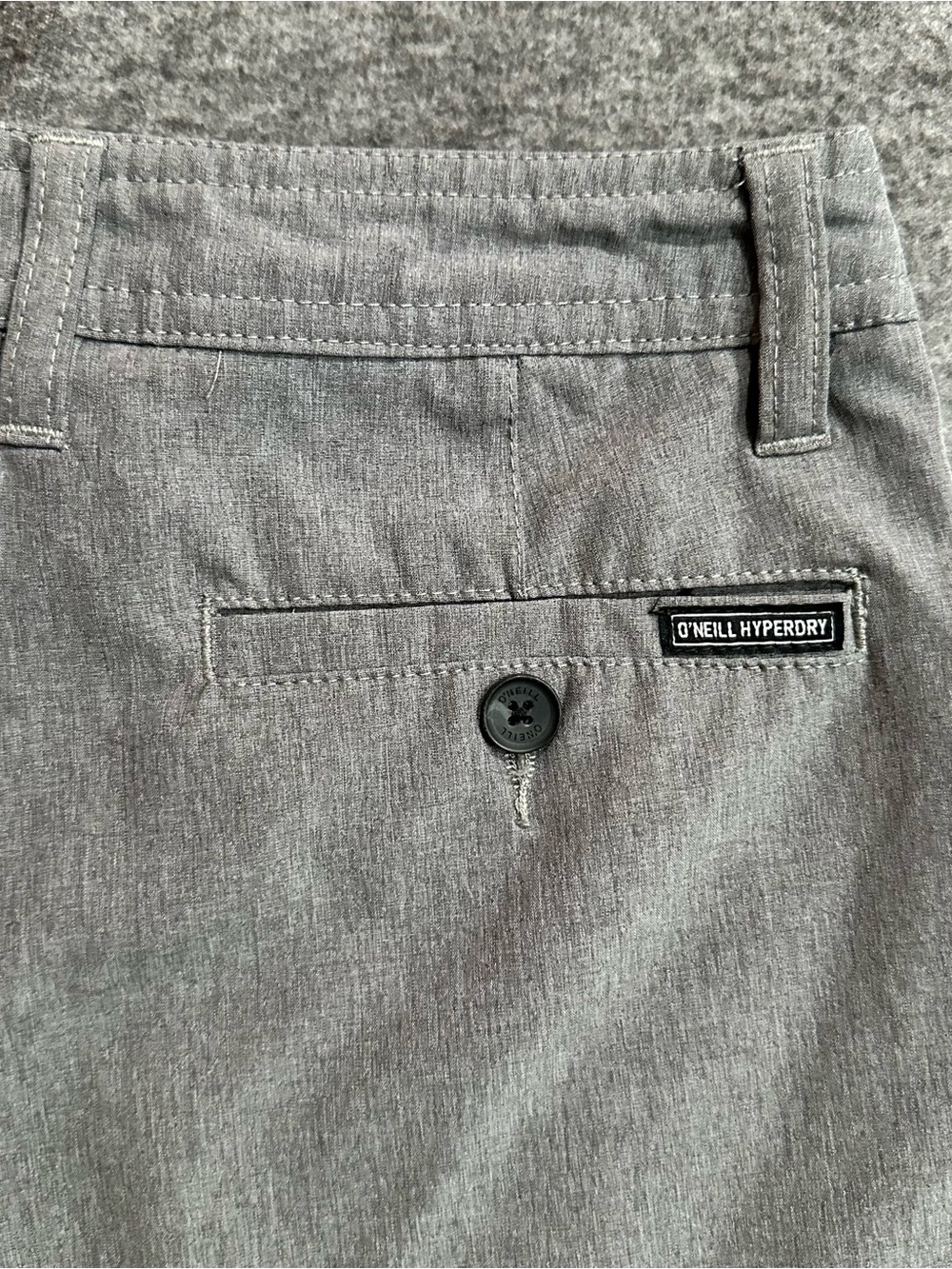 O'Neill Hybrid Youth Gray Performance Shorts Size 26 Lightweight Stretch - Picture 4 of 5